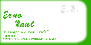 erno maul business card